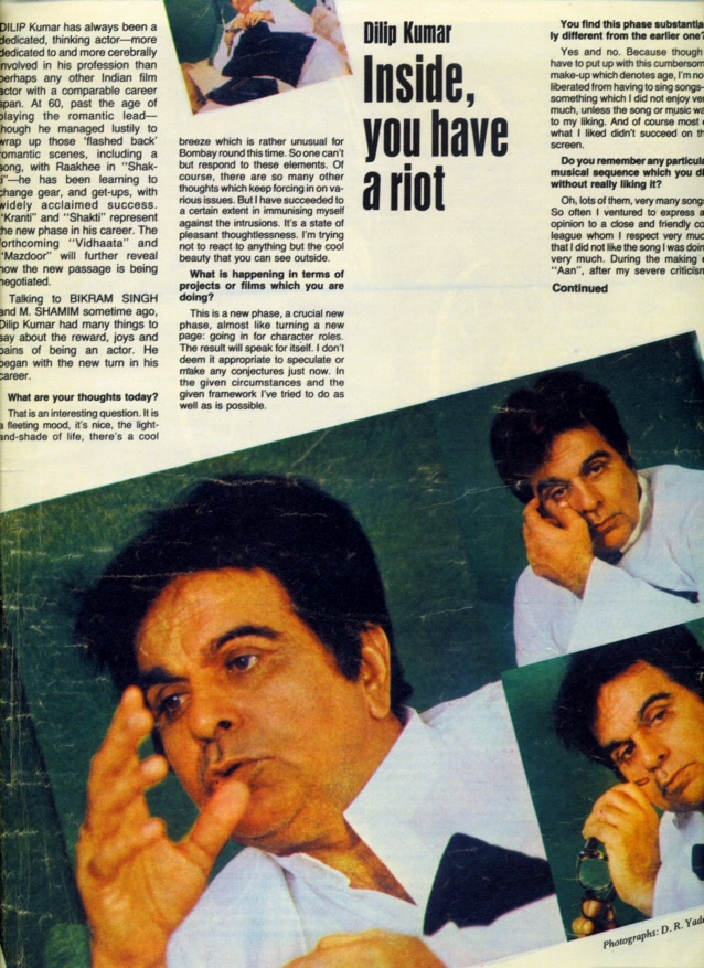 Blast from the Past: Dilip Kumar Filmfare Interview from 1982