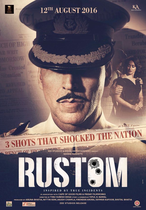 Rustom Official Poster starring Akshay Kumar, Ileana