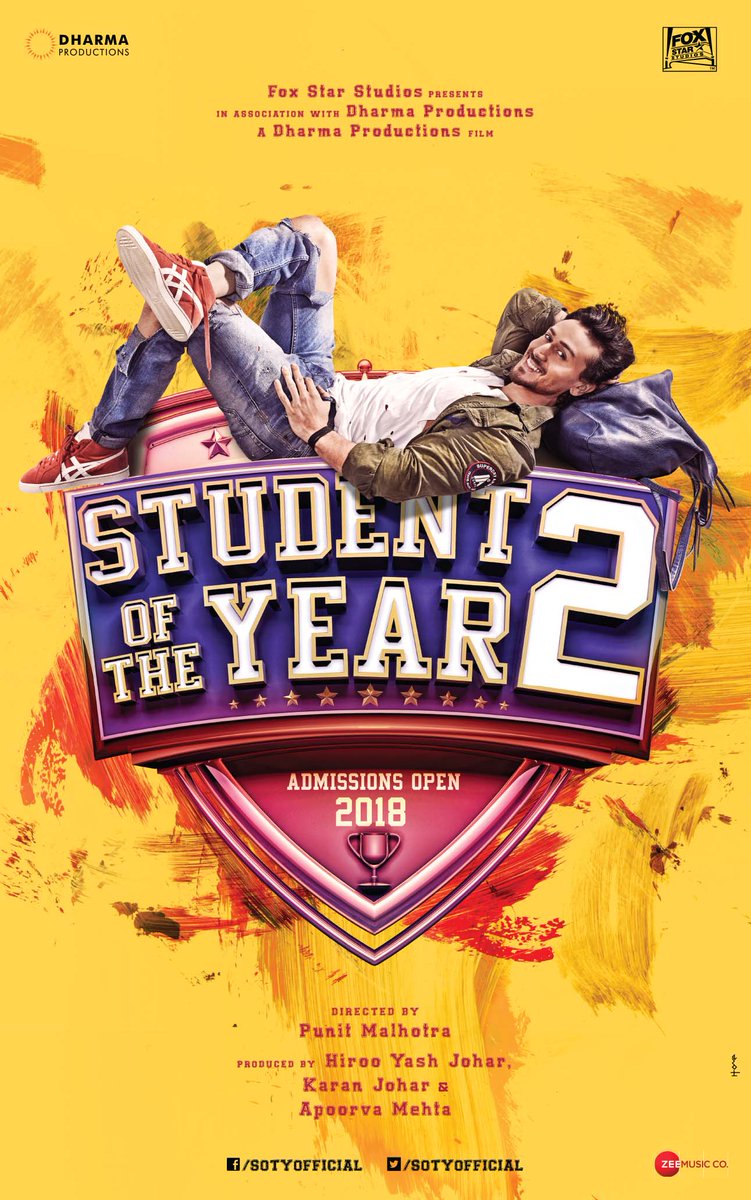 Student of the Year 2 Poster starring Tiger Shroff